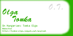 olga tomka business card